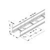 Kábellétra 100mm x 300mm x 6000mm merítetten horganyzott acél KL 100303 F Niedax